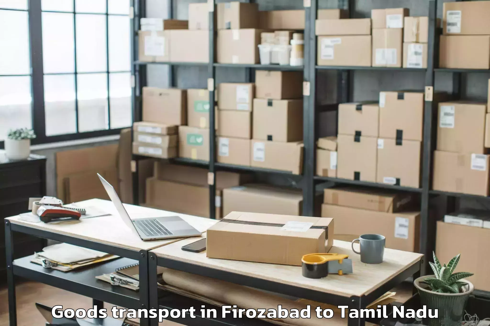 Trusted Firozabad to Tharangambadi Goods Transport